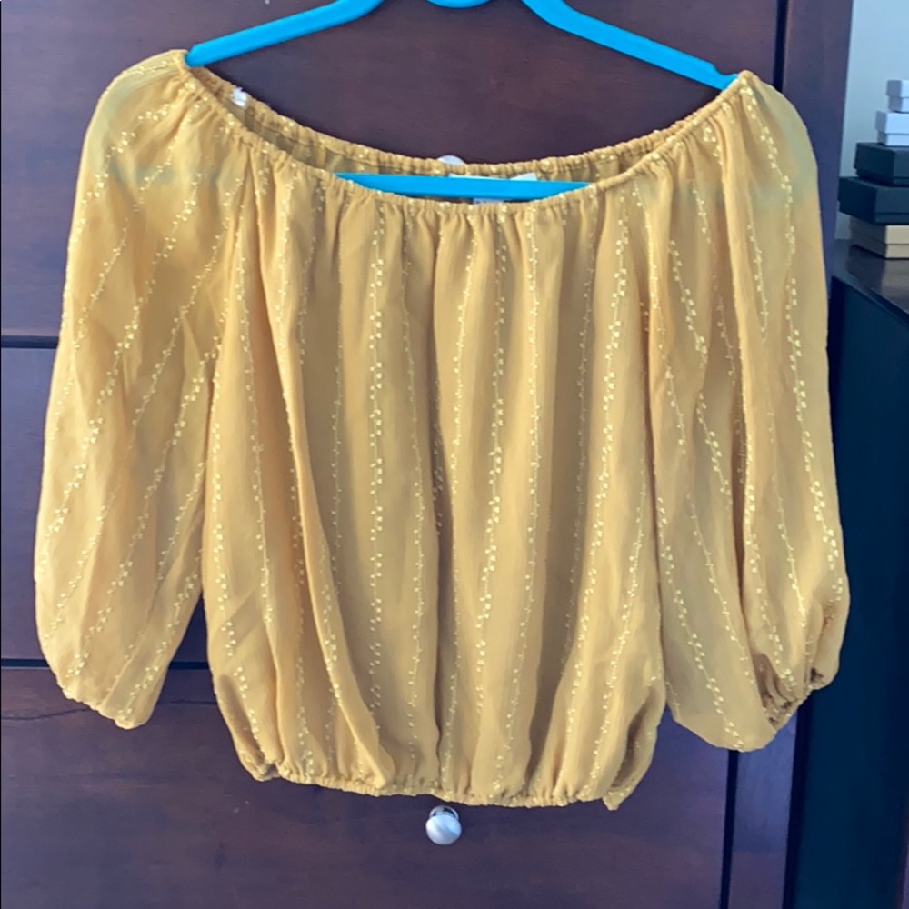 Forever 21 Embroidered Off-the-Shoulder Top